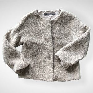 Zara Sherpa Button Jacket